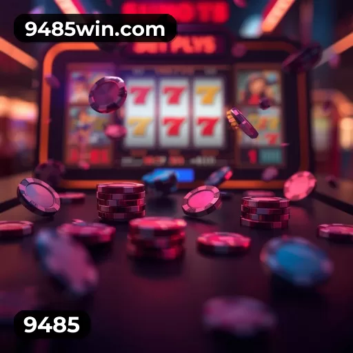 Painel de interface da 9485 com menus, categorias de jogos e acesso ao perfil